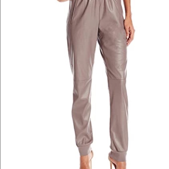 BCBG Sugi Leather Joggers Small - Picture 3 of 4